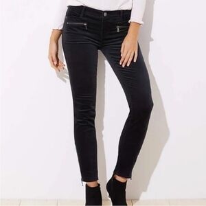 NWT LOFT Velvety Ankle Zip Skinny Pants